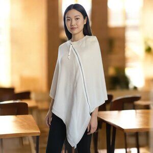 LULULEMON OSFA Off White On the Go Poncho Sweater Heathered Angel Wing